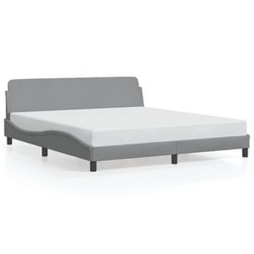 Vidaxl Posteljni okvir Dover svetlo siv 180x200 cm blago