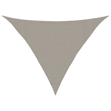 Vidaxl Senčnik jadro 160 g/m² trikotno svetlo sivo 3,5x3,5x4,9 m HDPE