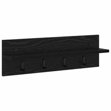 Vidaxl Nadwyčajna obešalnik za plašče Črna Orehovina 60 x 10,5 x 18 cm