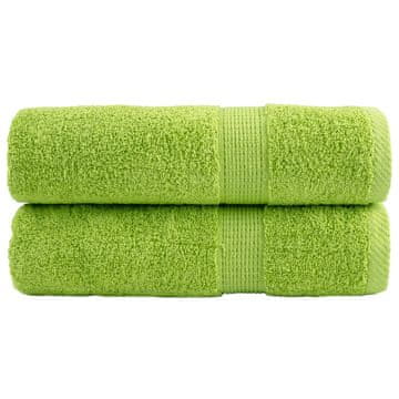 Vidaxl Premium brisače za roke SOLUND 2 kosa jabolčno zelene 50x100 cm 600 g/m²