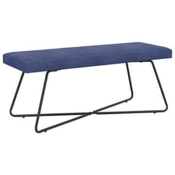 Vidaxl klop Enobarvno Policijska modra 110 x 40 x 45 cm Žamet