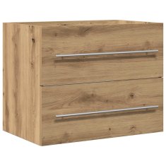 Vidaxl Omarica za umivalnik v kopalnici, hrastov les, 60x38,5x48 cm
