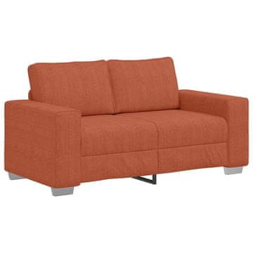 Vidaxl Dvosed rdeče oranžen 160x77x82 cm žametno blago
