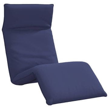 Vidaxl Zložljiv ležalnik temno moder 175x54x8,5 cm oksfordsko blago