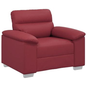 Vidaxl Kavč fotelj vinsko rdeč 100x81x84 cm umetno usnje