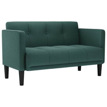 Vidaxl Dvosed temno zelen 111 cm blago