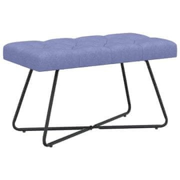 Vidaxl Klop s gumbnim oblazinjenjem Jeans modra 80 x 40 x 46 cm Blago