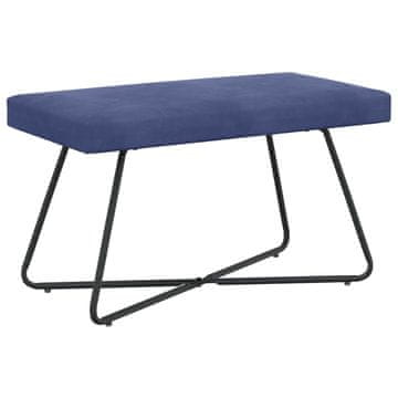 Vidaxl klop Enobarvno Policijska modra 80 x 40 x 45 cm Žamet