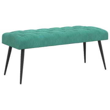 Vidaxl Klop s gumbnim oblazinjenjem Turkizna 110 x 40 x 46 cm Žamet