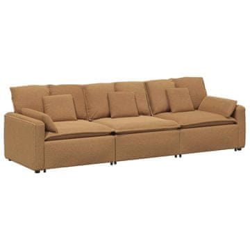 Vidaxl Modularni kavč z blazinami bež barve