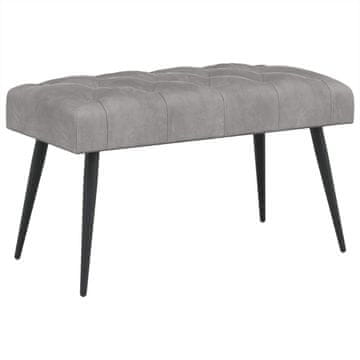 Vidaxl Klop s gumbnim oblazinjenjem Svetlo siva 80 x 40 x 46 cm Žamet