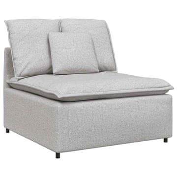 Vidaxl Modularni kavč z blazinami sivo-bel 100 cm