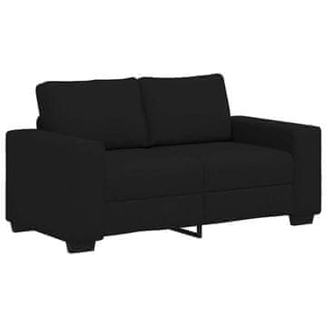 Vidaxl Dvosed črne barve 160x77x82 cm blago