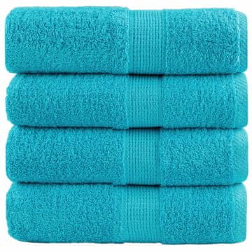 Vidaxl Premium brisače za goste SOLUND 4 kosi turkizne 30x50 cm 600 g/m²