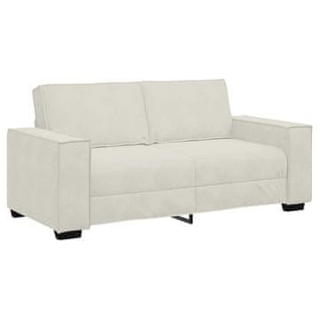 Vidaxl Dvosed kremne barve 180x78x84 cm žamet