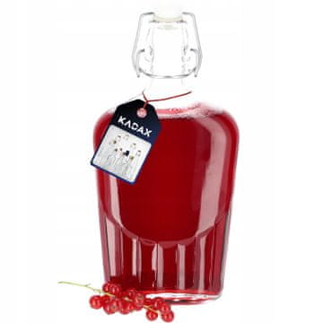 KADAX Steklena steklenica 500 ml za likerje, vino, vodko, sokove in druge pijače z mehanskim zamaškom