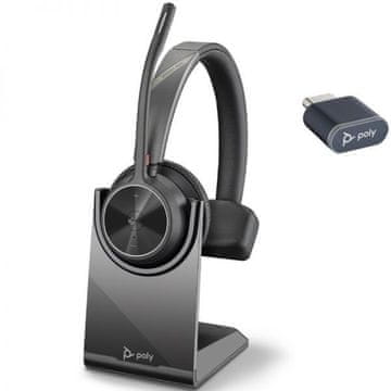 Poly Brezžične slušalke Plantronics Voyager 4310 s certifikatom MS Teams in USB-C ter polnilnim stojalom 77Y97AA (218474-02)