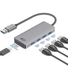 ACT AC6121 5-portni USB 3.2 Gen1 HUB 4x USB A 1x Usb C