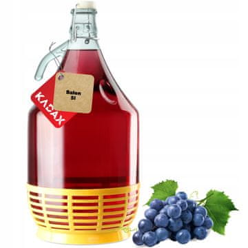 KADAX 5 l steklenica za vino, liker in jabolčnik s pokrovčkom