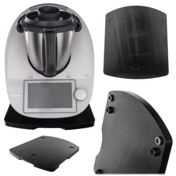KADAX Stojalo za Thermomix TM5 in TM6, črno leseno, 34x28 cm