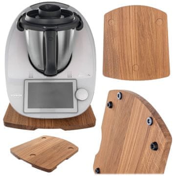 KADAX Stojalo za Thermomix TM5 in TM6, hrast, 34x28 cm