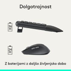 Logitech Signature Comfort Plus MK880 komplet miške in tipkovnice, brezžična povezava, penasta opora, grafitna (920-014161)