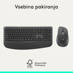 Logitech Signature Comfort Plus MK880 komplet miške in tipkovnice, brezžična povezava, penasta opora, grafitna (920-014161)