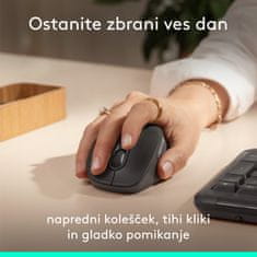 Logitech Signature Comfort Plus MK880 komplet miške in tipkovnice, brezžična povezava, penasta opora, grafitna (920-014161)