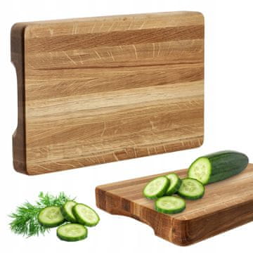 KADAX Lesena kuhinjska deska za rezanje in serviranje 40x25 cm, trden hrast