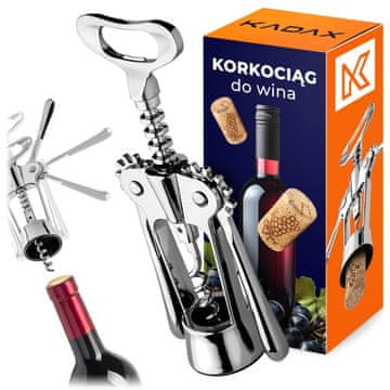 KADAX Odpirač za vino in pivo 2 v 1, iz natakarjevega jekla