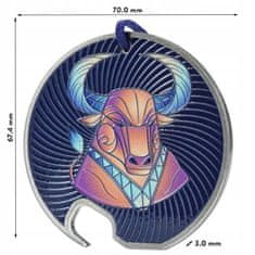 KADAX Odpirač za steklenice z zodiakalnim dizajnom Bik, trpežen, za kovinske pokrovčke, odlično darilo