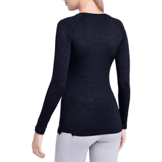 TCA Ženska termo kompresijska majica za šport, črna, velikost M, 4-way stretch, D.R.Y. odvajanje vlage, notranja brushed plast, base layer za tek in pohodništvo