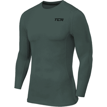 TCA Moška kompresijska termoaktivna športna majica Performance TCA Pro ženska? nie; Performance zelena S TCA DRY 4-way stretch golf ovratnik termo osnovna plast za tek fitnes nogomet crossfit smučanje