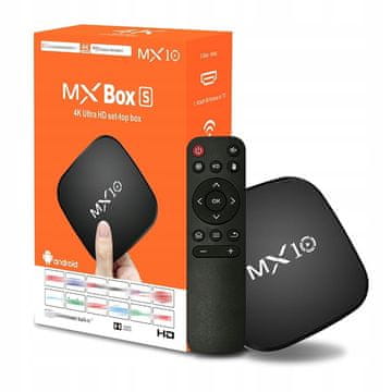 EVEON MX10-Z4 TV Box WiFi 4K, črn