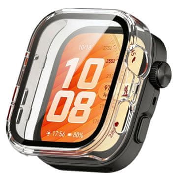 Tech-protect Defense ovitek s steklom za Huawei Watch Fit 5 Pro, prozoren