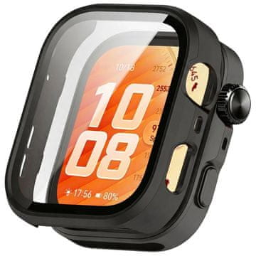Tech-protect Defense ovitek s steklom za Huawei Watch Fit 5 Pro, črn