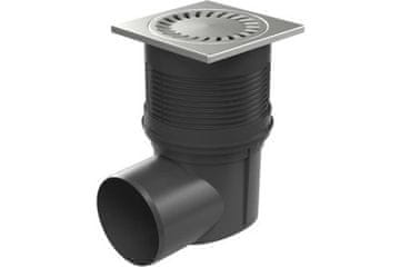 Enpro Odtok kanalizacije Side drain D 110 mm, dry flap, stainless steel grid, black