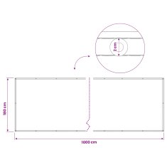 Vidaxl Zaslon za zasebnost na balkonu 180 x 1000 cm Polyester