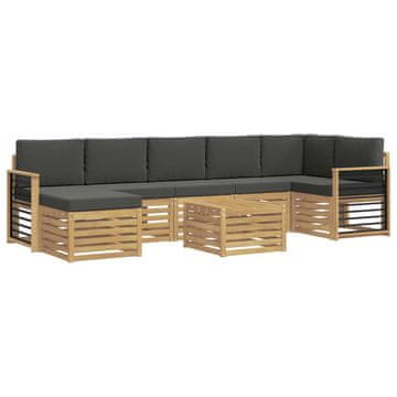 Vidaxl Zunanja garnitura za sedenje 8 szt. Bela in antracit
