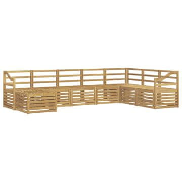 Vidaxl Zunanja garnitura za sedenje 8 szt. Bela 304 x 185,5 x 73 cm