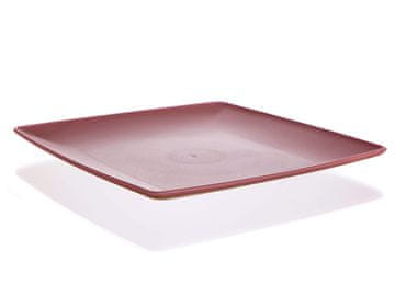 Banquet Pladenj 23,5x23,5x2cm, plastika, temno rožnata. CULINARIA