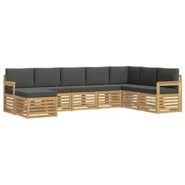 Vidaxl Zunanja garnitura za sedenje 8 szt. Bela in antracit