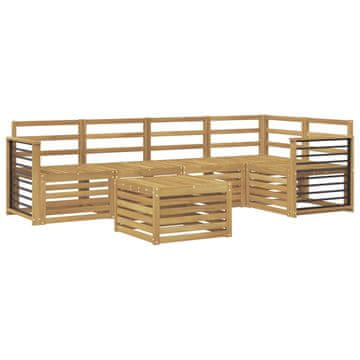 Vidaxl Zunanja garnitura za sedenje 6 szt. Bela 59 x 59 x 37 cm