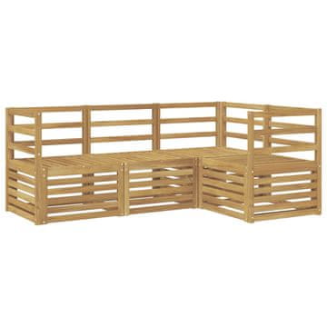 Vidaxl Sedežne garniture 4 szt. Bela 185,5 x 126,5 x 73 cm