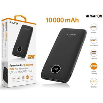 ALIGATOR PBPD10BK Powerbank 10000mAh