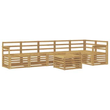 Vidaxl Zunanja garnitura za sedenje 7 szt. Bela 59 x 59 x 37 cm