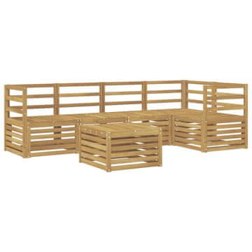 Vidaxl Zunanja garnitura za sedenje 6 szt. Bela 59 x 59 x 37 cm