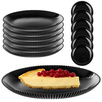 KADAX 6x Sladični krožnik 19 cm iz opalnega stekla