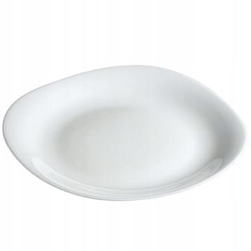 KADAX Beli krožnik za večerjo 28 cm, kvadraten iz kaljenega stekla