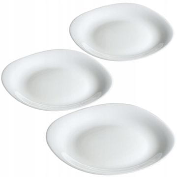 KADAX Komplet belih jedilnih krožnikov Dimple, 3 kosi, 28 cm
